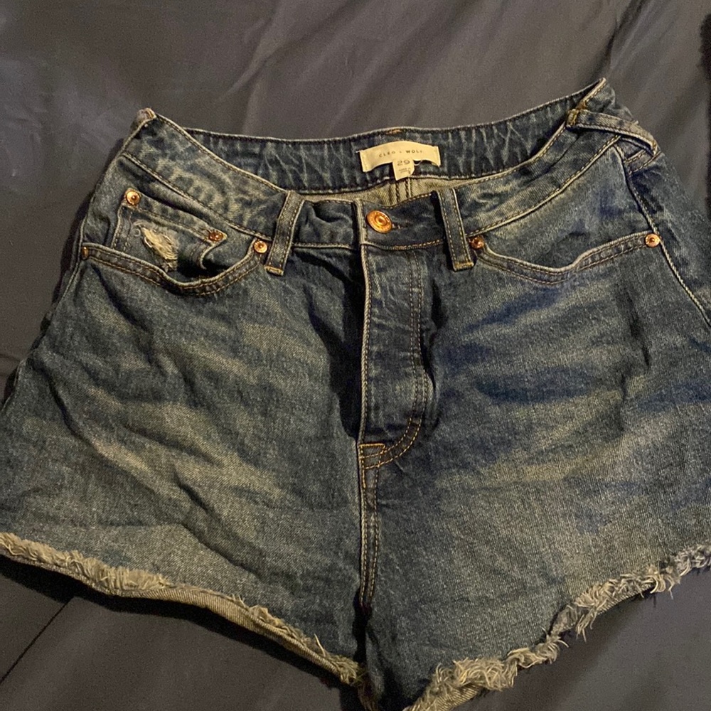 dark washed denim shorts bought from boot barn